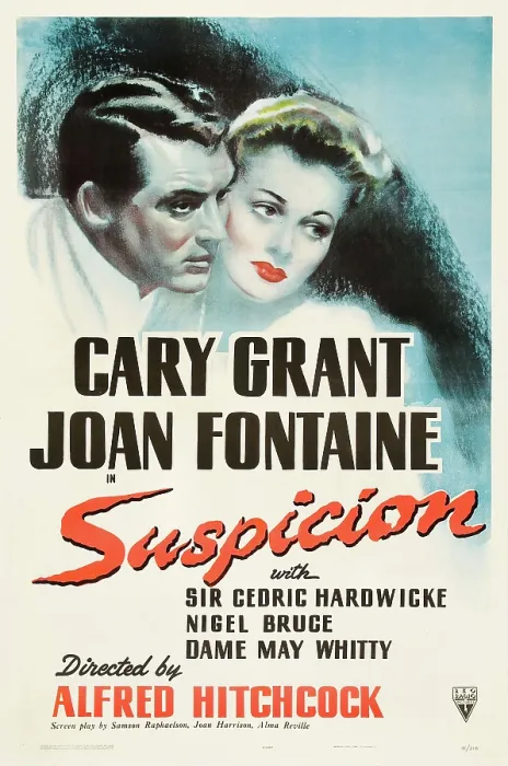 Framed Print : SUSPICION, from left: Cary Grant, Joan Fontaine, 1941