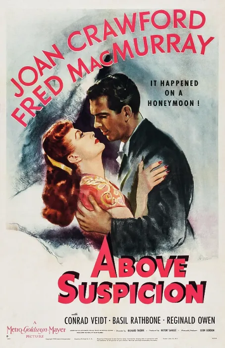 Framed Print : ABOVE SUSPICION, US poster art, from left, Joan Crawford, Fred MacMurray, 1943
