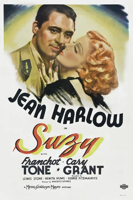 Framed Print : SUZY, US poster art, from left: Cary Grant, Jean Harlow, 1936