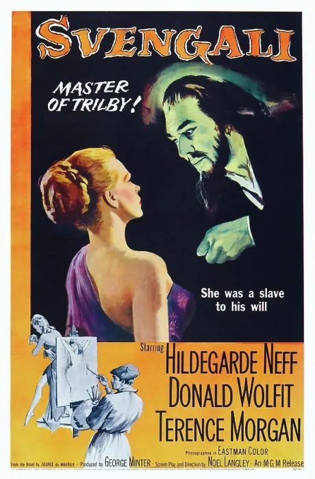 Framed Print : SVENGALI, l-r: Hildegard Knef, Donald Wolfit on poster art, 1954 Framed Print : SVENGALI, l-r: Hildegard Knef, Donald Wolfit on poster art, 1954