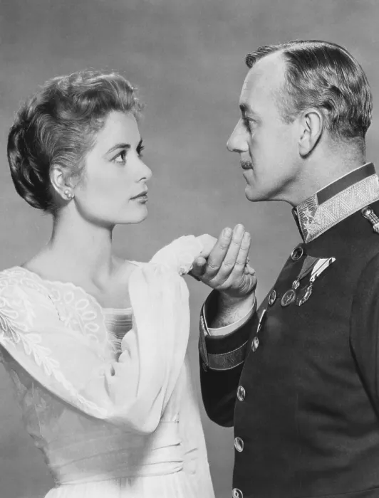 Framed Print : THE SWAN, from left: Grace Kelly, Alec Guinness, 1956