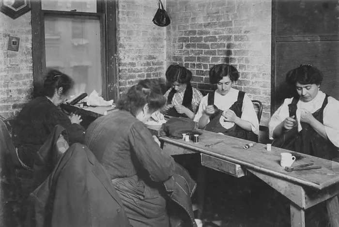 Framed Print : Sweatshop of Mr. Goldstein, 30 Suffolk Street, New York City, photograph by Lewis Wickes Hine, February, 1908