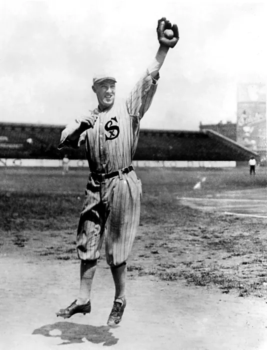 Framed Print : SWEDE RISBERG, (Charles), scandal-ridden shortstop for the Chicago White Sox, from 1917-1920.. Courtesy: CSU Archives  /  Everett Collection