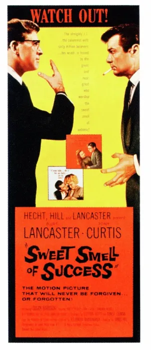 Framed Print : SWEET SMELL OF SUCCESS, THE, Burt Lancaster, Tony Curtis, 1957, poster art