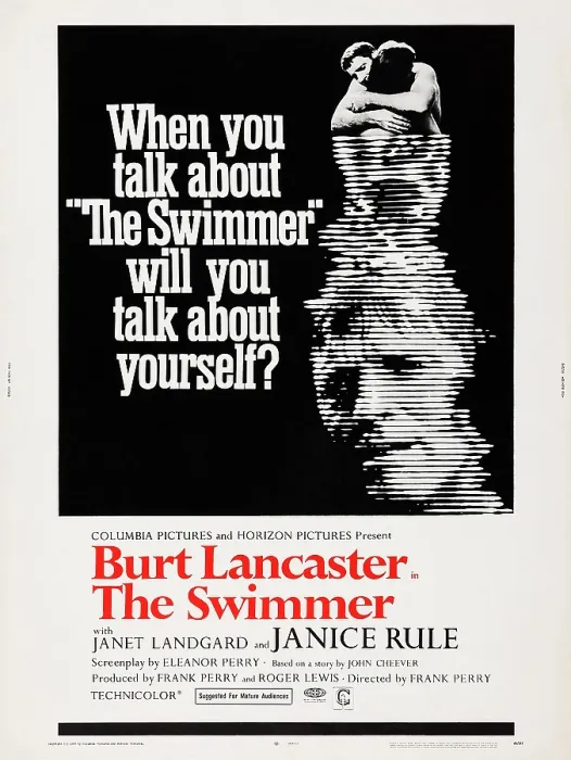 Framed Print : THE SWIMMER, US poster art, Burt Lancaster, 1968