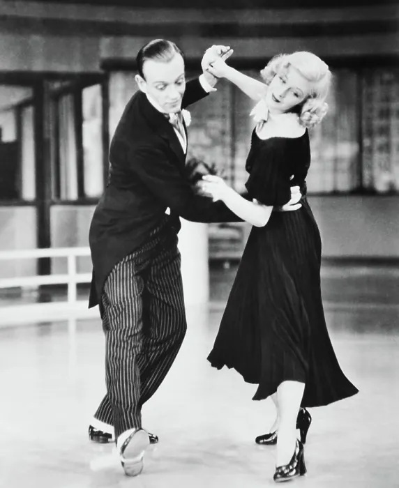Framed Print : SWING TIME, from left: Fred Astaire, Ginger Rogers, 1936