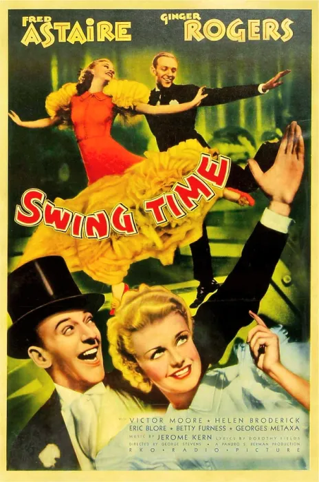 Framed Print : SWING TIME, top from left: Ginger Rogers, Fred Astaire, bottom from left: Fred Astaire, Ginger Rogers, 1936