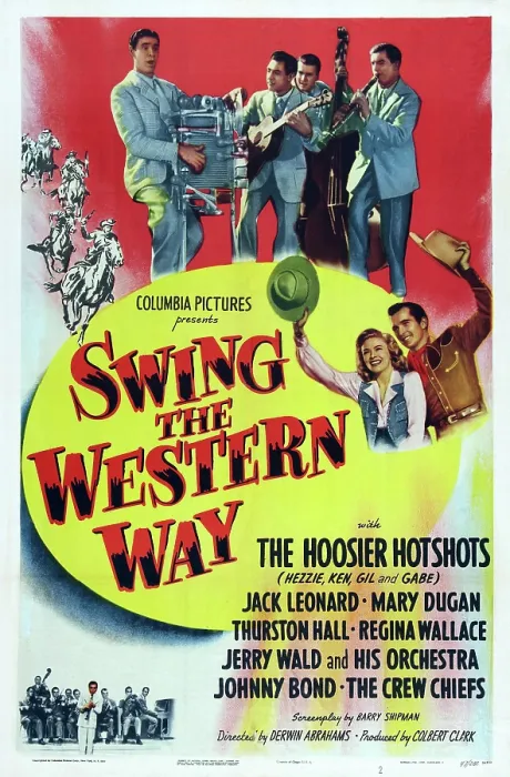 Framed Print : SWING THE WESTERN WAY, US poster art, top: the Hoosier Hotshots, 1947