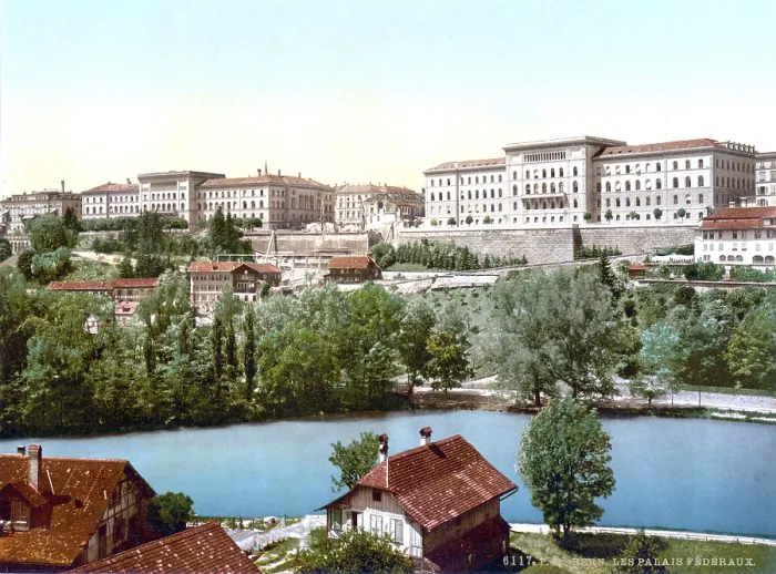 Framed Print : Switzerland, Town hall, Berne, photochrom, circa early 1900s