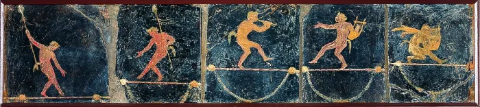 Framed Print : Sylens, by unknown artist, 1-37, 1st Century A.D. ripped fresco, 25 x 113 cm - Italy, Campania, Naples, National Archaeological Museum, Room LXVIII, inv. 9119 Framed Print : Sylens, by unknown artist, 1-37, 1st Century A.D. ripped fresco, 25 x 113 cm - Italy, Campania, Naples, National Archaeological Museum, Room LXVIII, inv. 9119