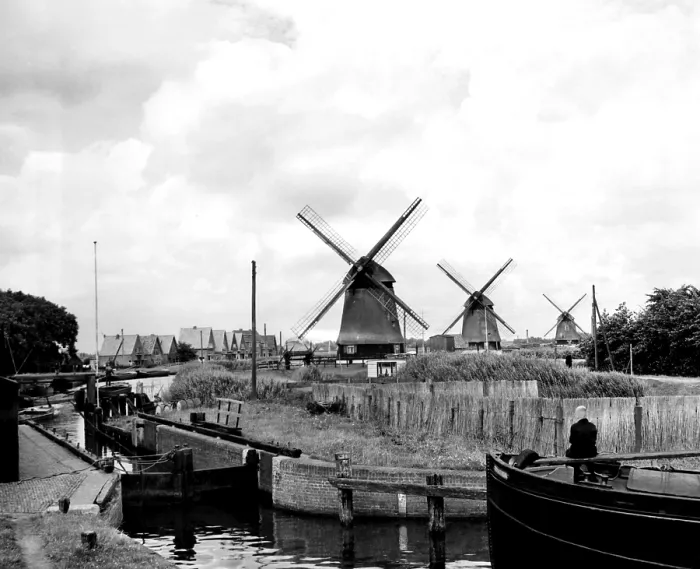 Framed Print : This sylvan dutch country scene near Alkmaar, Holland, shows one of the small canals that branch off from the Great North Canal. ca. 1940 Framed Print : This sylvan dutch country scene near Alkmaar, Holland, shows one of the small canals that branch off from the Great North Canal. ca. 1940