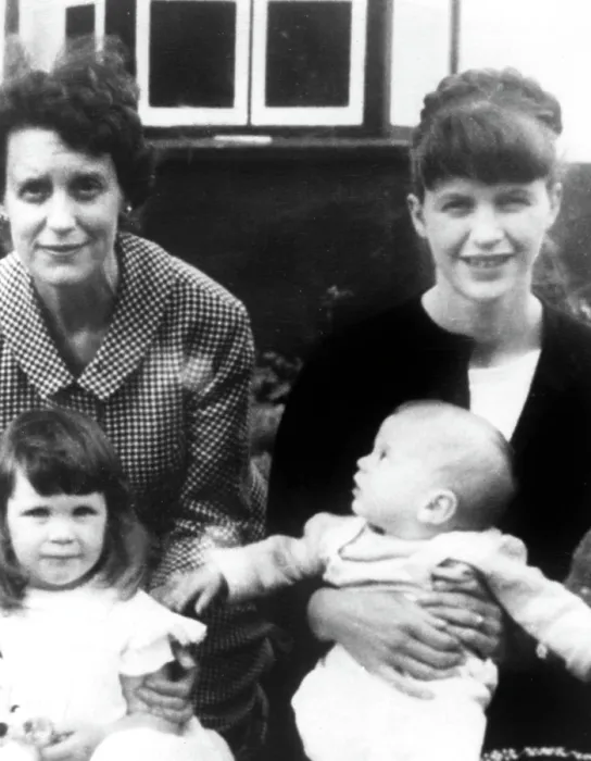 Framed Print : SYLVIA PLATH, with her two children and her mother Aurelia in Devon, England c. 1962. Courtesy: CSU Archives / Everett Collection Framed Print : SYLVIA PLATH, with her two children and her mother Aurelia in Devon, England c. 1962. Courtesy: CSU Archives / Everett Collection