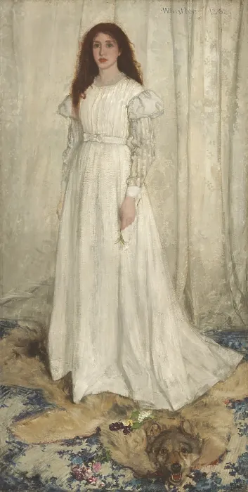 Framed Print : Symphony in White, No. 1: The White Girl, by James McNeill Whistler, 1862, American painting, oil on canvas Framed Print : Symphony in White, No. 1: The White Girl, by James McNeill Whistler, 1862, American painting, oil on canvas