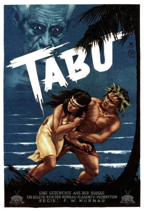 Framed Print : TABU (aka TABU: A STORY OF THE SOUTH SEAS), from left: Matahi, Anne Chevalier on German poster art, 1931