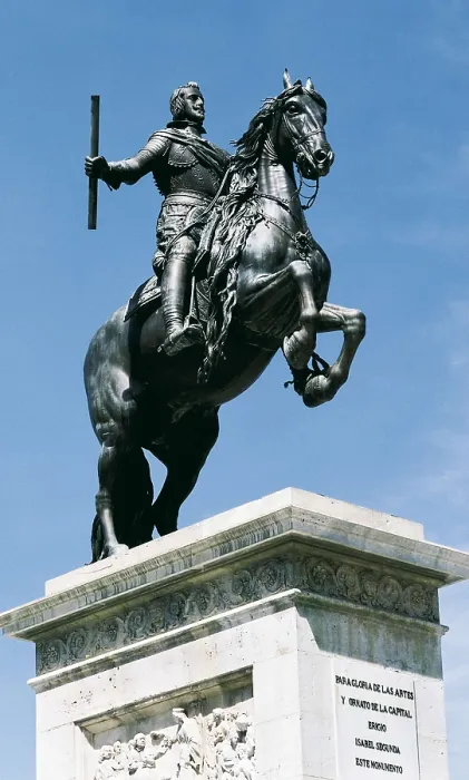 Framed Print : TACCA, Pietro (1577-1640). Equestrian statue of Philip IV. beg. 17th c. SPAIN. Madrid. Placed in Plaza de Oriente, Madrid. Sculpture on bronze
