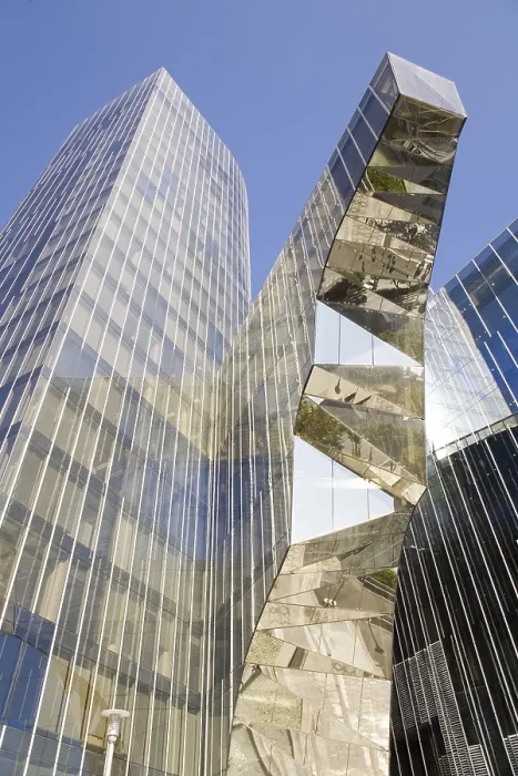 Framed Print : TAGLIABUE, Benedetta (1963); MIRALLES i MOYA, Enric (1955-2000). Gas Natural Building. 2006. SPAIN. Barcelona. Architecture