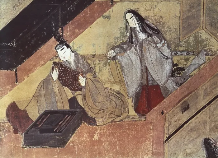 Framed Print : TAKAYOSHI, Fujiwara (ca. 1127-1179). The tale of Genji. 12th c. Illustration from the book 'Genji Monogatari Emaki-' (The Tale of Genji). Jealousy scene Framed Print : TAKAYOSHI, Fujiwara (ca. 1127-1179). The tale of Genji. 12th c. Illustration from the book 'Genji Monogatari Emaki-' (The Tale of Genji). Jealousy scene