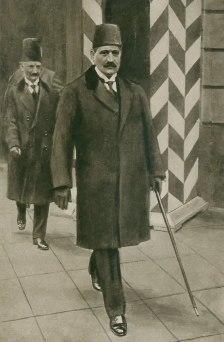 Framed Print : Talaat Pacha, one of the Ottoman dictatorial triumvirate during World War 1. When Turkish forces were defeated, he boarded a German submarine on Nov. 3, 1918, for exile in Berlin