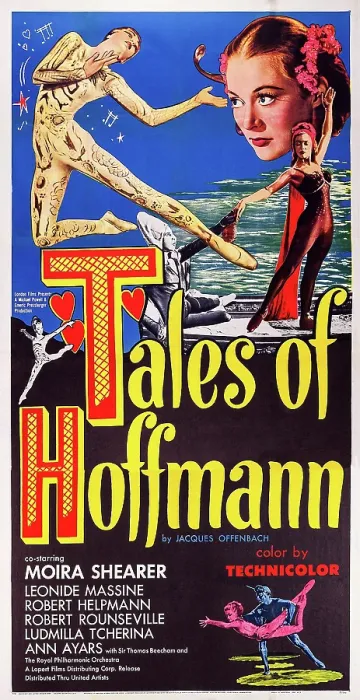 Framed Print : TALES OF HOFFMANN, Moira Shearer on poster art, 1951