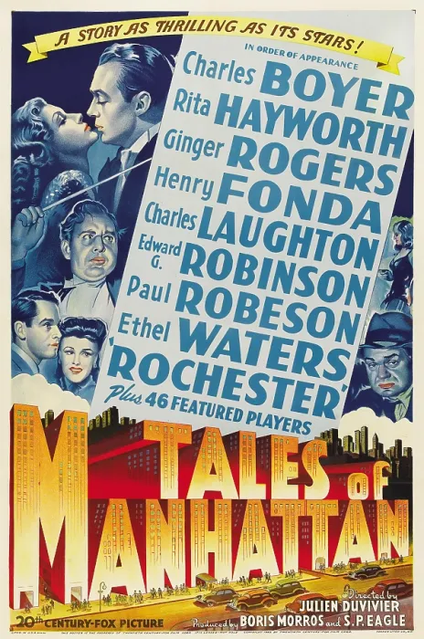 Framed Print : TALES FROM MANHATTAN, left from top: Rita Hayworth, Charles Boyer, Charles Laughton, Henry Fonda, Ginger Rogers, right: Edward G