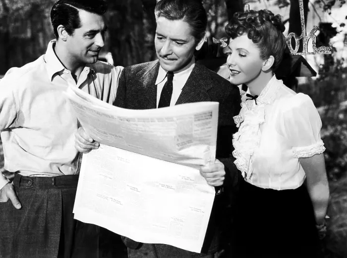 Framed Print : THE TALK OF THE TOWN, Cary Grant, Ronald Colman, Jean Arthur, 1942