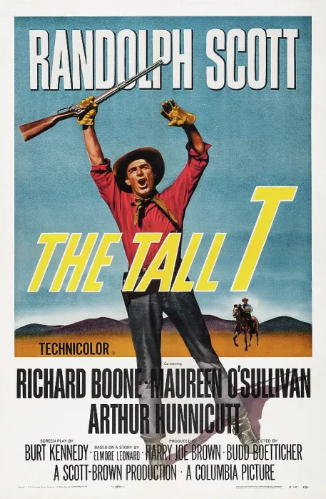 Framed Print : THE TALL T, US poster art, Randolph Scott, 1957