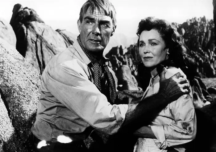 Framed Print : THE TALL T, Randolph Scott, Maureen O'Sullivan, 1957