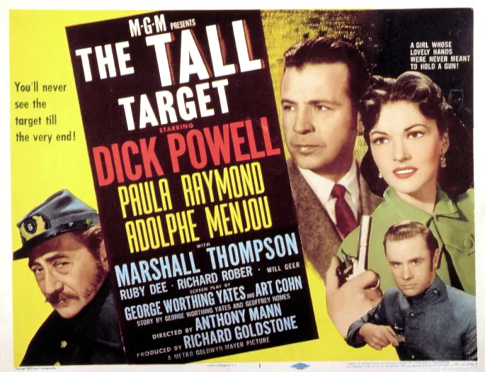 Framed Print : THE TALL TARGET, Adolphe Menjou, Dick Powell, Paula Raymond, 1951