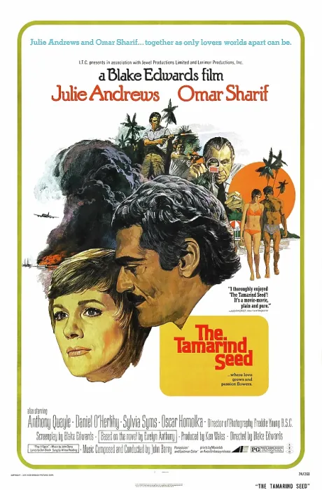 Framed Print : THE TAMARIND SEED, US poster, Julie Andrews, Omar Sharif, 1974