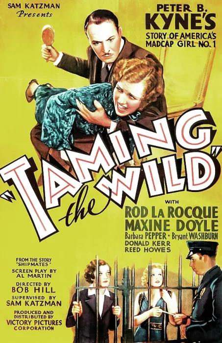 Framed Print : TAMING THE WILD, US poster art, above title from top: Rod La Rocque, Maxine Doyle; bottom behind bars from left: Maxine Doyle, Barbara Pepper, 1936 Framed Print : TAMING THE WILD, US poster art, above title from top: Rod La Rocque, Maxine Doyle; bottom behind bars from left: Maxine Doyle, Barbara Pepper, 1936