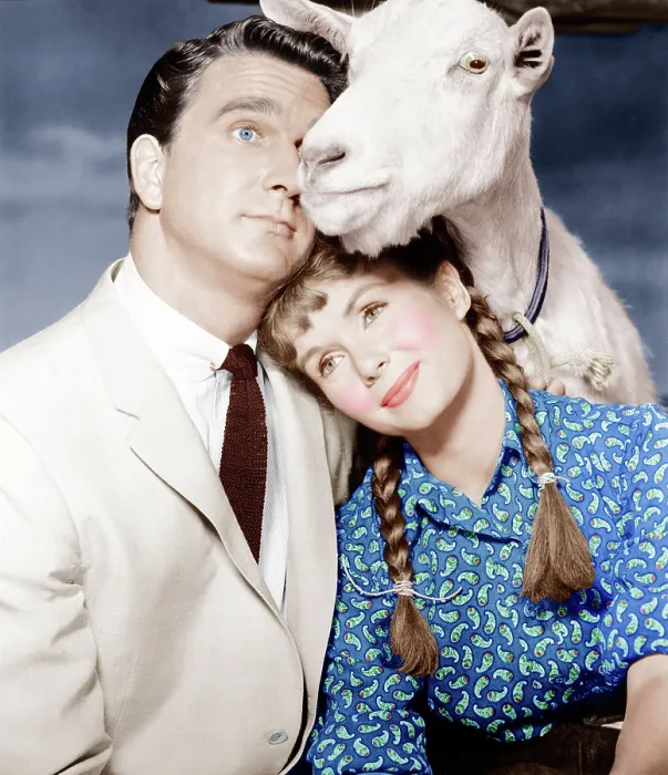 Framed Print : TAMMY AND THE BACHELOR, from left: Leslie Nielsen, Debbie Reynolds, 1957 Framed Print : TAMMY AND THE BACHELOR, from left: Leslie Nielsen, Debbie Reynolds, 1957