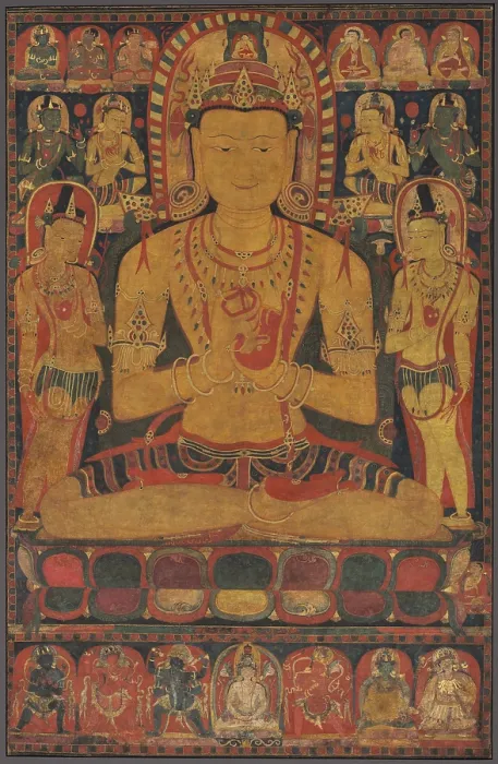 Framed Print : Tantric Buddha, c. 1150-1200, from Central Tibet painting, opaque watercolor, ink, and gold on cotton Framed Print : Tantric Buddha, c. 1150-1200, from Central Tibet painting, opaque watercolor, ink, and gold on cotton