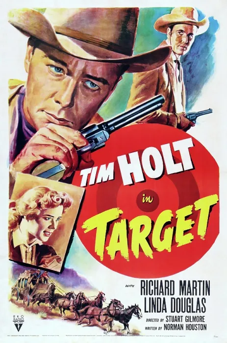 Framed Print : TARGET, US poster art, from bottom: Mary Jo Tarola (aka Linda Douglas), Tim Holt, Richard Martin, 1952 Framed Print : TARGET, US poster art, from bottom: Mary Jo Tarola (aka Linda Douglas), Tim Holt, Richard Martin, 1952