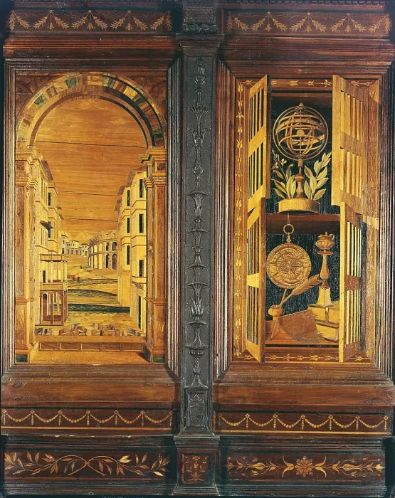 Framed Print : Tarsie of the choir of the Abbey of Monte Oliveto, by Fra Giovanni Giocondo da Verona, 1457 - 1525, 15th - 16th Century, wood - Italy, Tuscany, Monte Oliveto Maggiore Framed Print : Tarsie of the choir of the Abbey of Monte Oliveto, by Fra Giovanni Giocondo da Verona, 1457 - 1525, 15th - 16th Century, wood - Italy, Tuscany, Monte Oliveto Maggiore