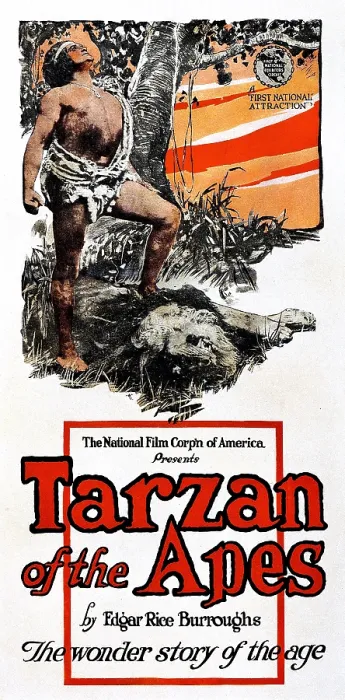 Framed Print : TARZAN OF THE APES, Elmo Lincoln, 1918