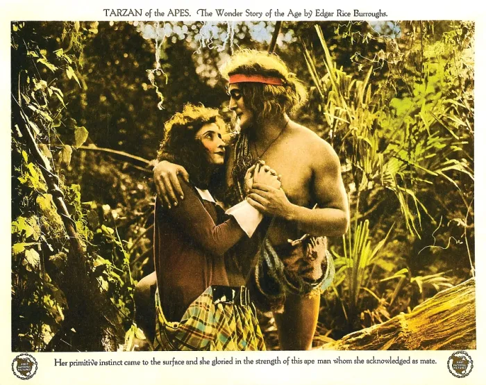 Framed Print : TARZAN OF THE APES, from left: Enid Markey, Elmo Lincoln, 1918 Framed Print : TARZAN OF THE APES, from left: Enid Markey, Elmo Lincoln, 1918