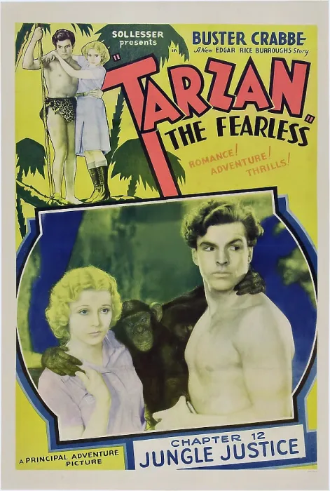 Framed Print : TARZAN THE FEARLESS, top from left: Buster Crabbe, Julie Bishop, bottom from left: Julie Bishop, Cheetah, Buster Crabbe in Chapter 12: Jungle Justice, 1933 Framed Print : TARZAN THE FEARLESS, top from left: Buster Crabbe, Julie Bishop, bottom from left: Julie Bishop, Cheetah, Buster Crabbe in Chapter 12: Jungle Justice, 1933