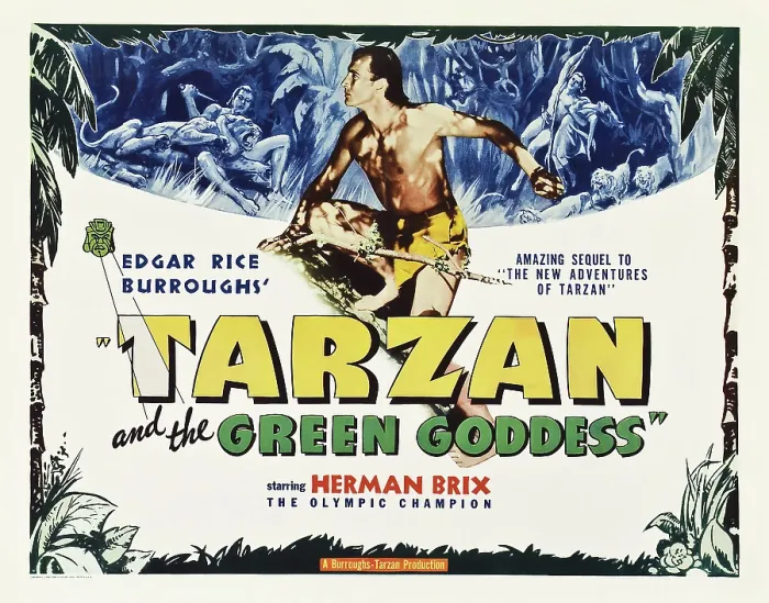 Framed Print : TARZAN AND THE GREEN GODDESS, Herman Brix on poster art, 1938 Framed Print : TARZAN AND THE GREEN GODDESS, Herman Brix on poster art, 1938
