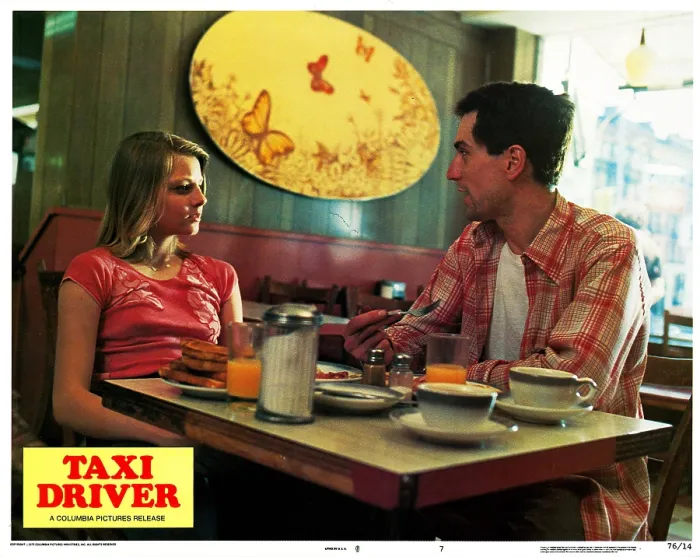 Framed Print : TAXI DRIVER, from left, Jodie Foster, Robert De Niro, 1976