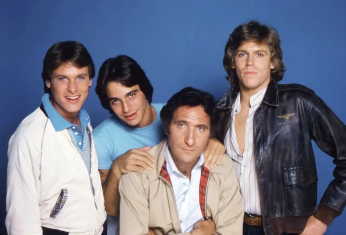 Framed Print : TAXI, from left: Randall Carver, Tony Danza, Judd Hirsch, Jeff Conaway, 1978-83 Framed Print : TAXI, from left: Randall Carver, Tony Danza, Judd Hirsch, Jeff Conaway, 1978-83
