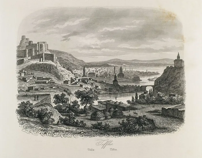 Framed Print : Tbilisi in 1863. Engraving. AISA / Everett Collection**US SALES ONLY**