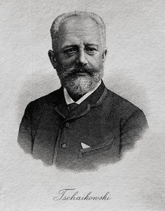 Framed Print : TCHAIKOVSKYPyotr Ilych (1840-1893). Russian Romantic composer. Engraving. ITALY. Bologna. 'GB Martini' State Conservatory of Music