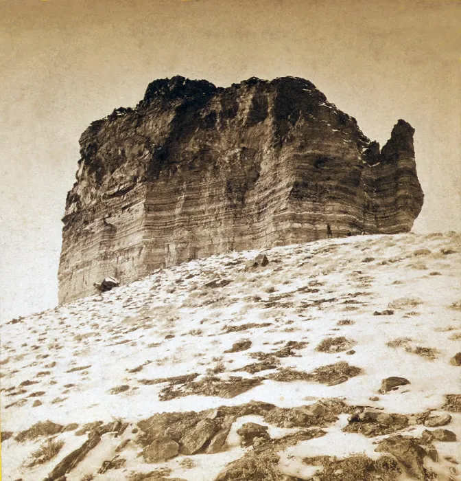 Framed Print : Tea Kettle Butte, near Green River City, Wyoming became the visual symbol the Teapot Dome scandal of the Warren Harding administration in the 1920s