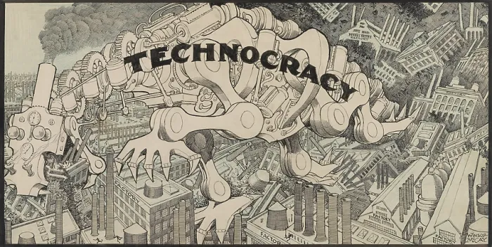 Framed Print : Technocracy, a 1933 pessimistic cartoon by Winsor McCay Framed Print : Technocracy, a 1933 pessimistic cartoon by Winsor McCay