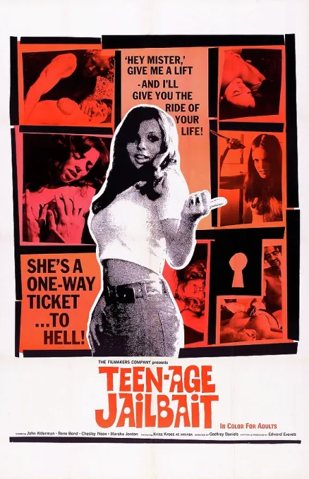 Framed Print : TEEN-AGE JAILBAIT, US poster art, 1976 Framed Print : TEEN-AGE JAILBAIT, US poster art, 1976