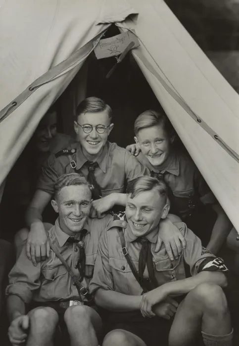 Framed Print : Teenage boys wearing Nazi uniforms boys in a tent. They were attending the 6th Annual National Days of Foreign Germans in Stuttgart in 1938 Framed Print : Teenage boys wearing Nazi uniforms boys in a tent. They were attending the 6th Annual National Days of Foreign Germans in Stuttgart in 1938