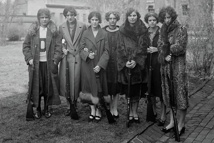 Framed Print : TEENAGE, Girls Rifle Team of Drexel Institute, 2013. Oscilloscope Laboratories / Courtesy Everett Collection