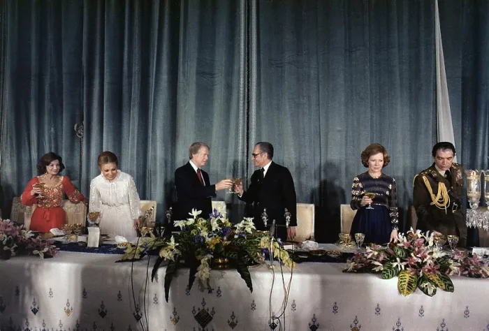 Framed Print : At the Tehran palace on New Year's Eve 1977 President Carter raised a toast to Iran which was Under the great leadership of the Shah an island of stability in one of Framed Print : At the Tehran palace on New Year's Eve 1977 President Carter raised a toast to Iran which was Under the great leadership of the Shah an island of stability in one of