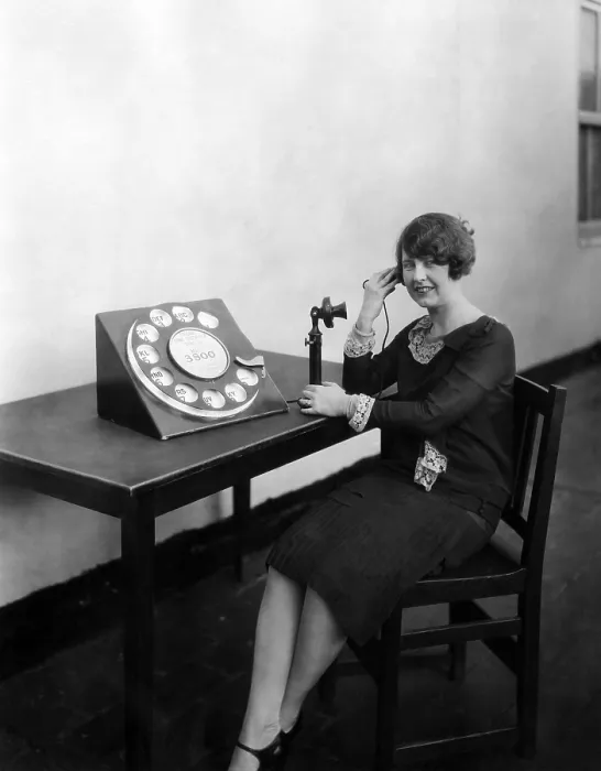 Framed Print : Telephone with a large rotary dial, circa 1927. Courtesy: CSU Archives / Everett Collection Framed Print : Telephone with a large rotary dial, circa 1927. Courtesy: CSU Archives / Everett Collection