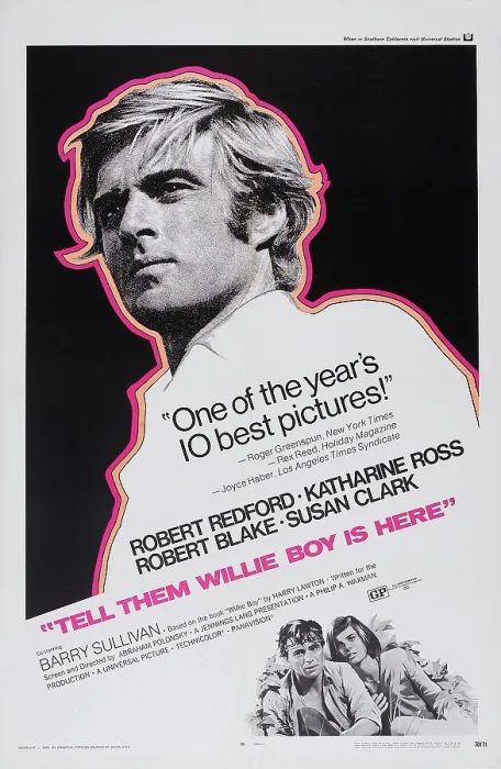 Framed Print : TELL THEM WILLIE BOY IS HERE, US poster art, top: Robert Redford; bottom: Robert Blake, Katharine Ross, 1969 Framed Print : TELL THEM WILLIE BOY IS HERE, US poster art, top: Robert Redford; bottom: Robert Blake, Katharine Ross, 1969